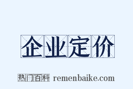 企业定价是什么意思的图片